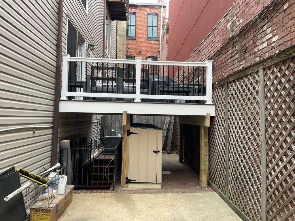 Completed exterior deck